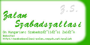 zalan szabadszallasi business card